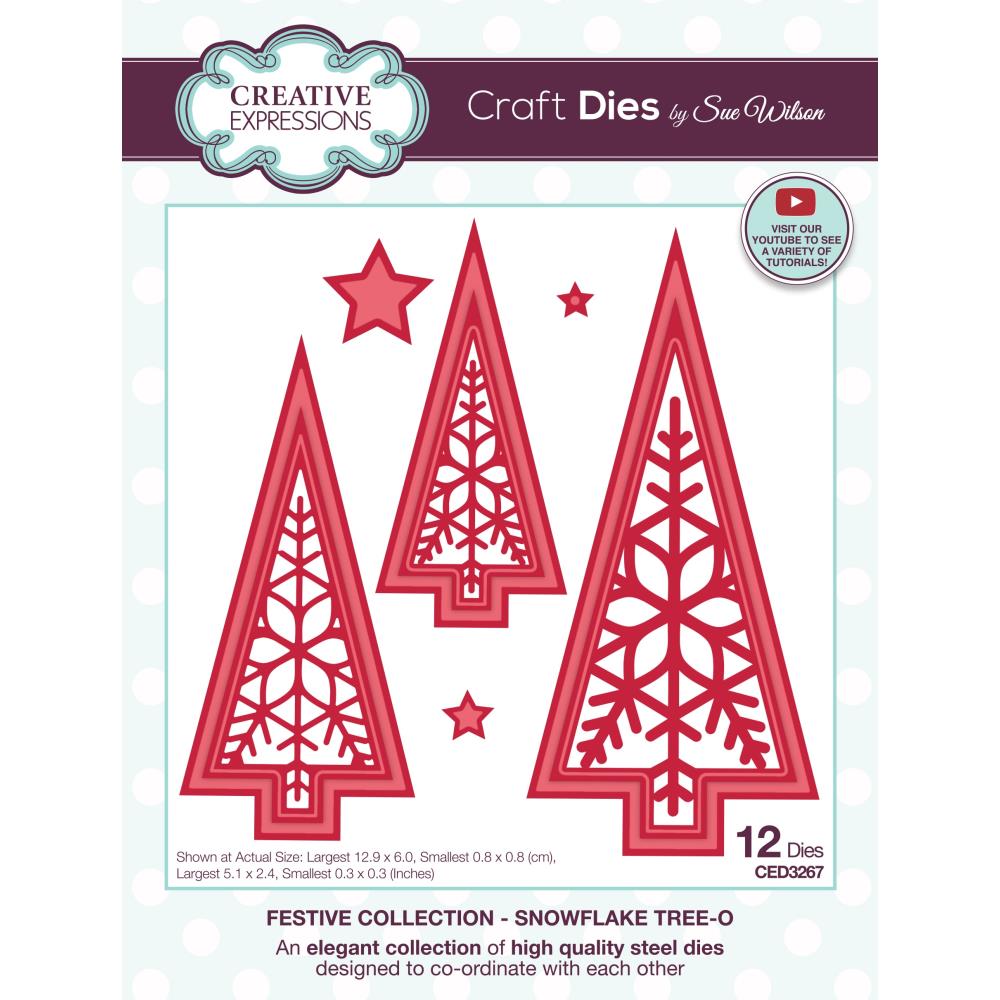Creative Expressions Craft Dies: Snowflake Tree-O, By Sue Wilson (CED3267)