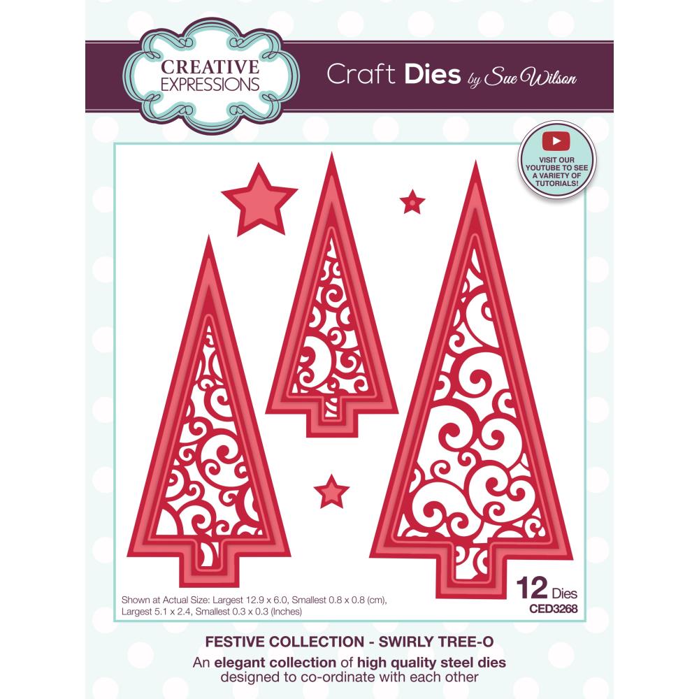 Creative Expressions Craft Dies: Swirly Tree-O, By Sue Wilson (CED3268)