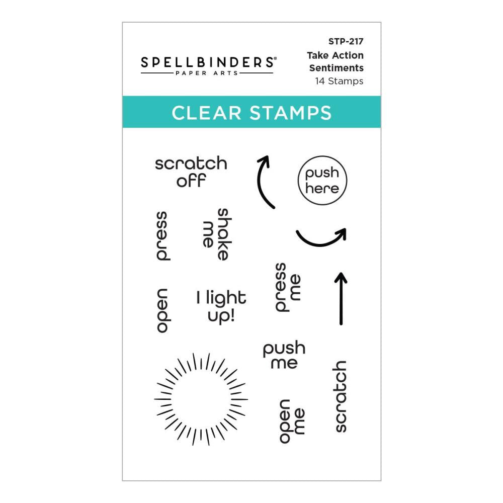 Spellbinders Clear Stamps: Take Action Sentiments (STP217)