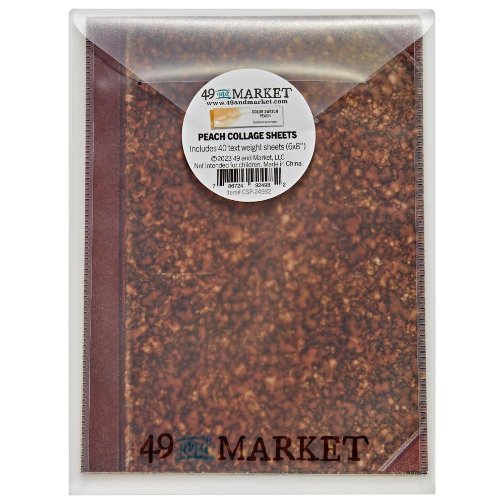 49 and Market Color Swatch: Peach 6"x8" Collage Sheets, 40/Pkg (CSP24982)