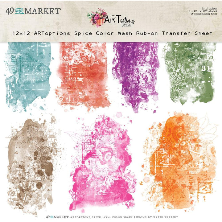 49 and Market ARToptions Spice 12"X12" Rub-Ons: Color Wash (AOS25330)