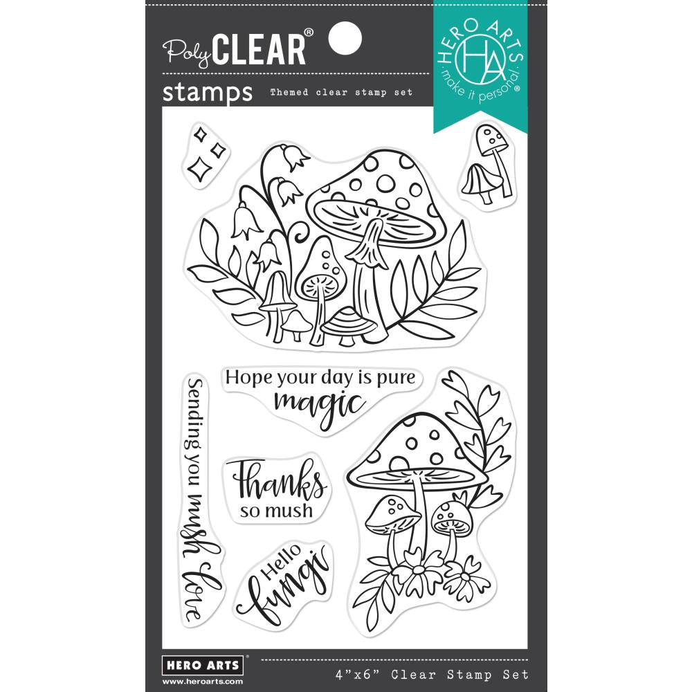 Hero Arts 4"X6" Clear Stamps: Hello Fungi (HACM727)