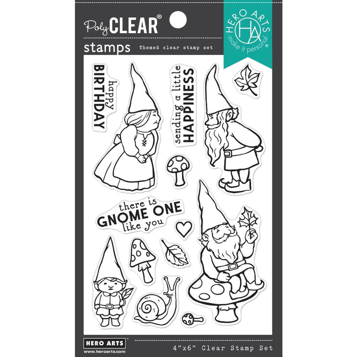 Hero Arts 4"X6" Clear Stamps: Happy Gnomes (HACM729)