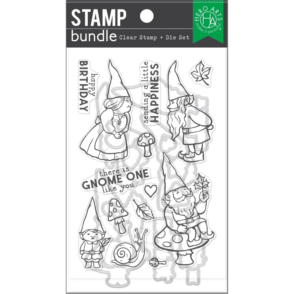 Hero Arts Clear Stamp & Die Combo: Happy Gnomes (HASB382)