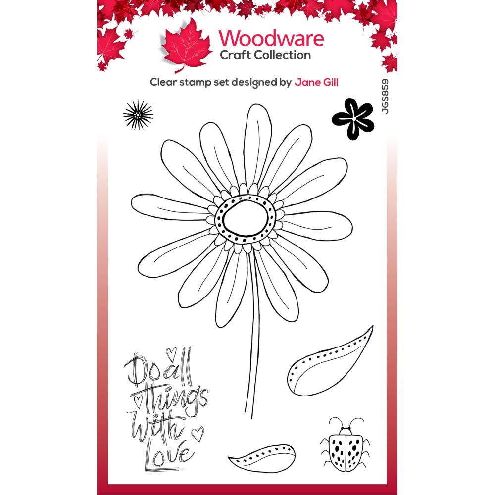 Woodware 4"X6" Clear Stamp Singles: Petal Doodles With Love (JGS859)