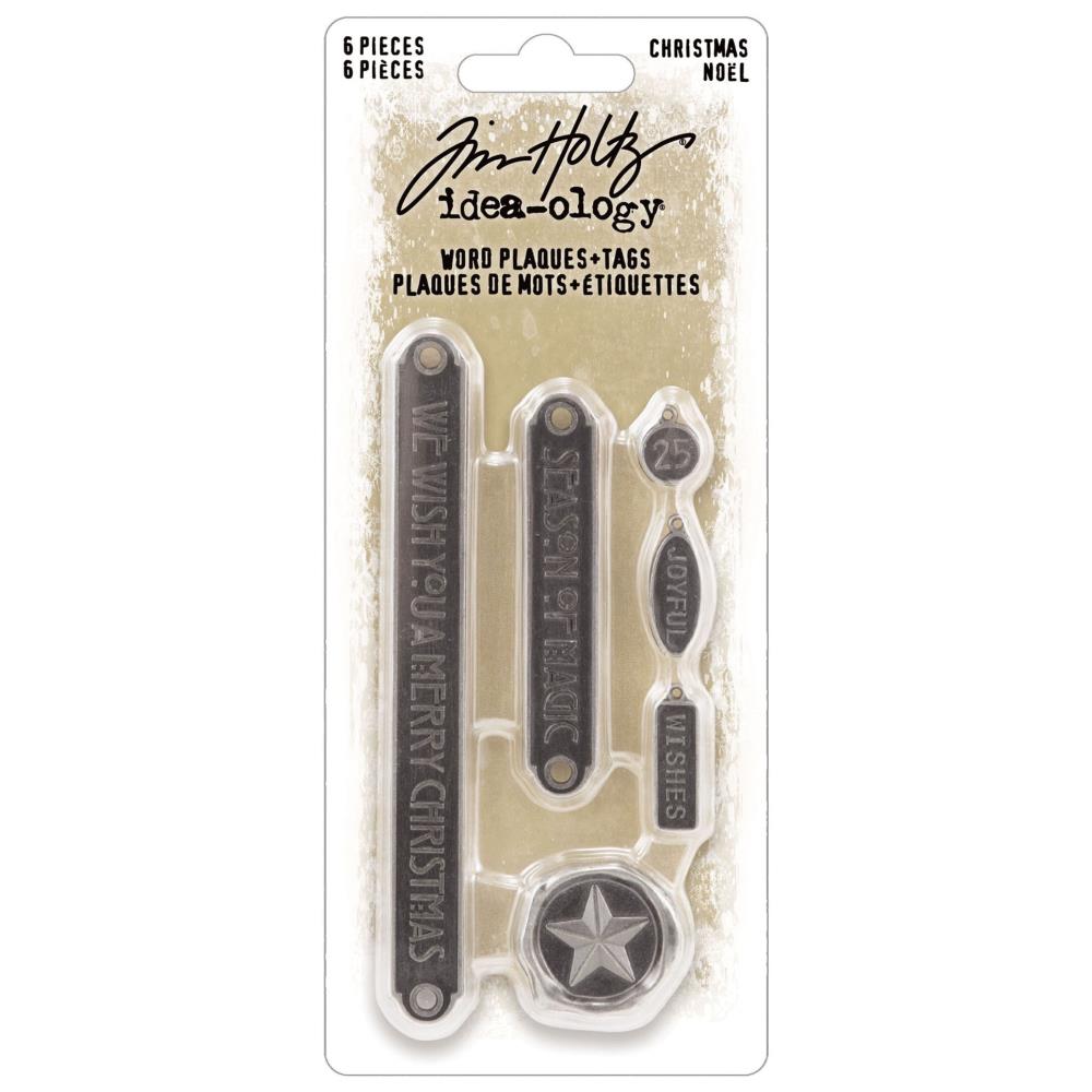 Tim Holtz Idea-Ology Word Plaques + Tags: Christmas 2023 (TH94352)
