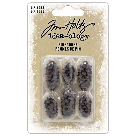 Tim Holtz Idea-Ology Pinecones, 6/Pkg (TH94356)