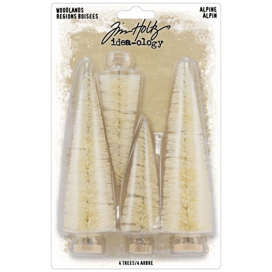 Tim Holtz Idea-Ology Woodland Trees: Alpine, 4/Pkg (TH94358)