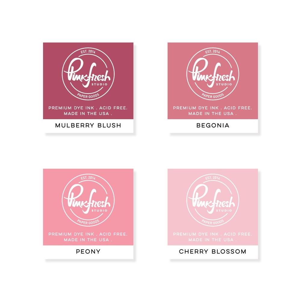 Pinkfresh Studio Premium Dye Cube Ink Pads 4 Colors: Rose Garden (PFDIC019)
