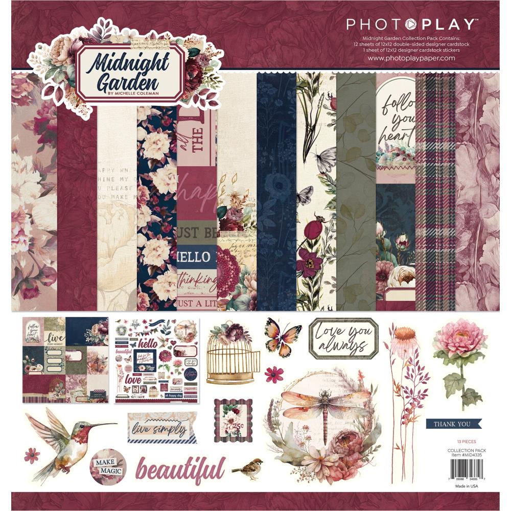 PhotoPlay Midnight Garden 12"X12" Collection Pack (PMID4335)