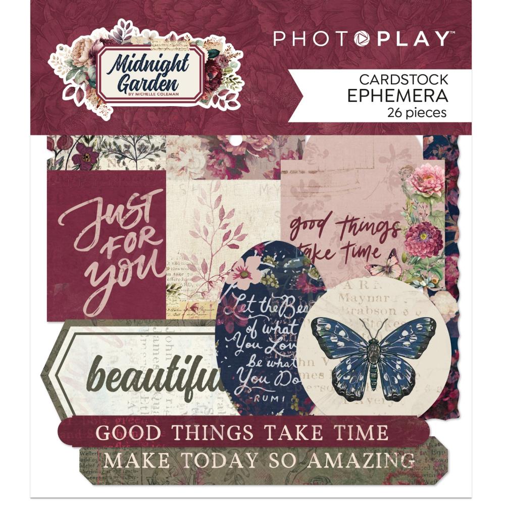 PhotoPlay Midnight Garden Ephemera Cardstock Die-Cuts (PMID4343)