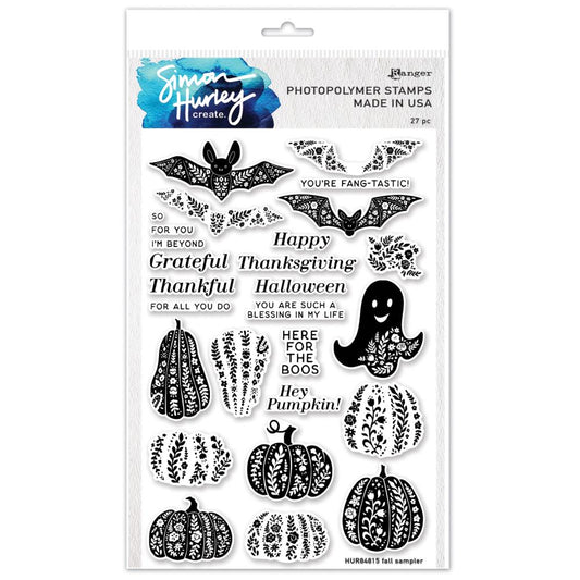 Simon Hurley Create 6"X9" Clear Stamps: Fall Sampler (HUR84815)