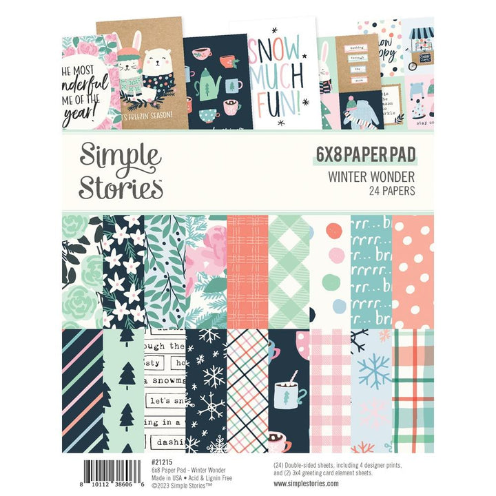 Simple Stories Winter Wonder 6"X8" Double-Sided Paper Pad, 24/Pkg (WNW21215)