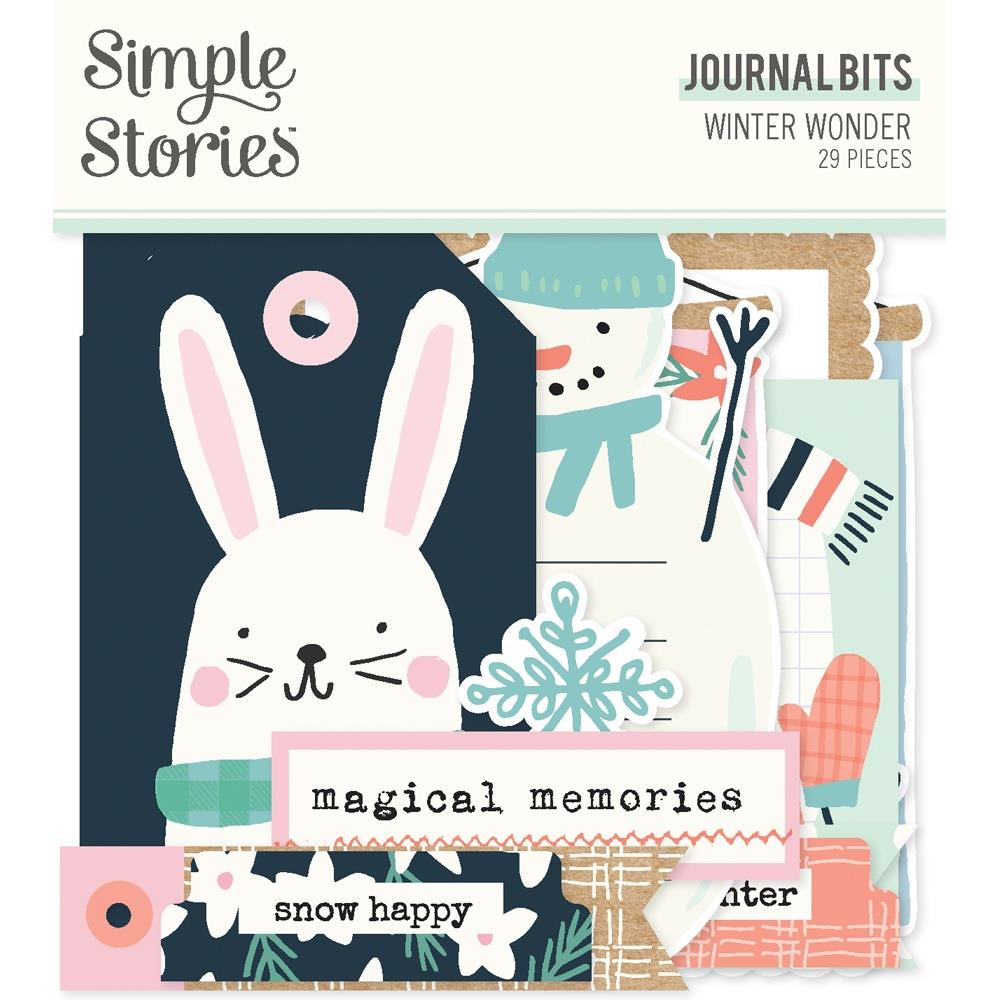 Simple Stories Winter Wonder Bits & Pieces Die-Cuts: Journal, 29/Pkg (WNW21219)