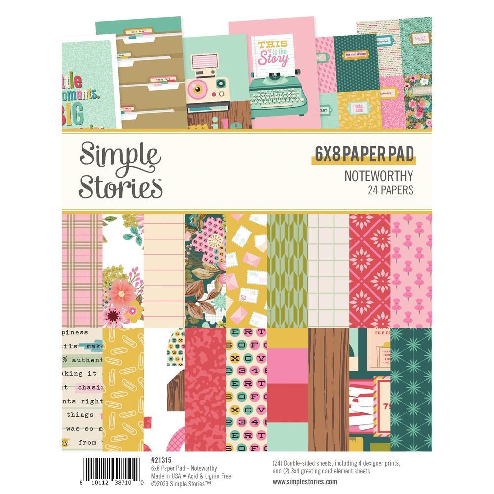 Simple Stories Noteworthy 6"X8" Double-Sided Paper Pad, 24/Pkg (NTW21315)
