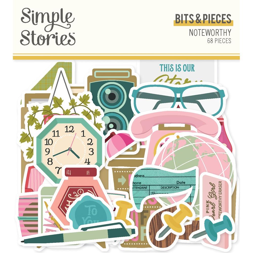 Simple Stories Noteworthy Bits & Pieces Die-Cuts, 68/Pkg (NTW21318)