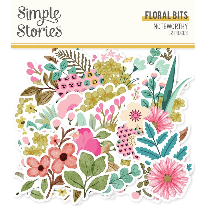 Simple Stories Noteworthy Bits & Pieces Die-Cuts: Floral, 32/Pkg (NTW21320)