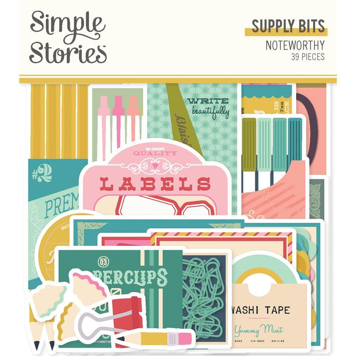 Simple Stories Noteworthy Bits & Pieces Die-Cuts: Supply, 39/Pkg (NTW21321)