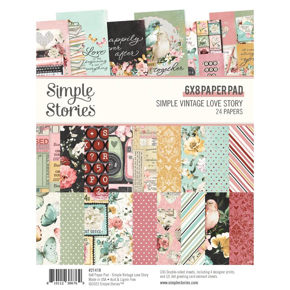 Simple Stories Simple Vintage Love Story 6"X8" Double-Sided Paper Pad, 24/Pkg (VLO21419)