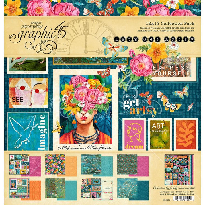 Graphic 45 Let's Get Artsy 12"X12" Collection Pack (G4502754)