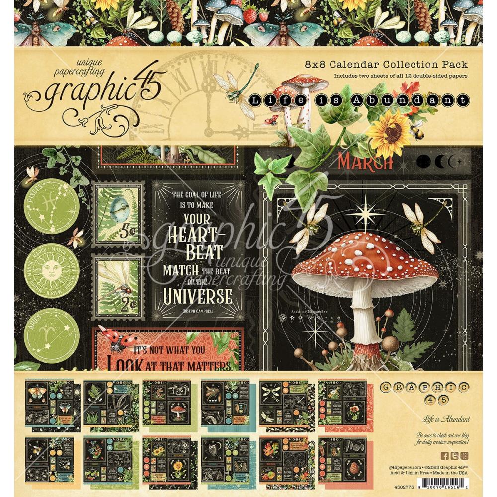 Graphic 45 Life Is Abundant 8"X8" Collection Pack (G4502775)