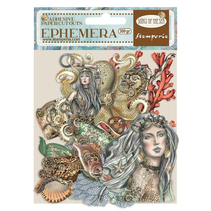 Stamperia Cardstock Ephemera Adhesive Paper Cut Outs: Mermaids (DFLCT29)