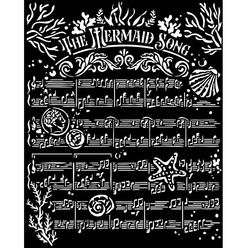 Stamperia Songs Of The Sea 7.87"X9.84" Stencil: The Hermaid Song (KSTD143)