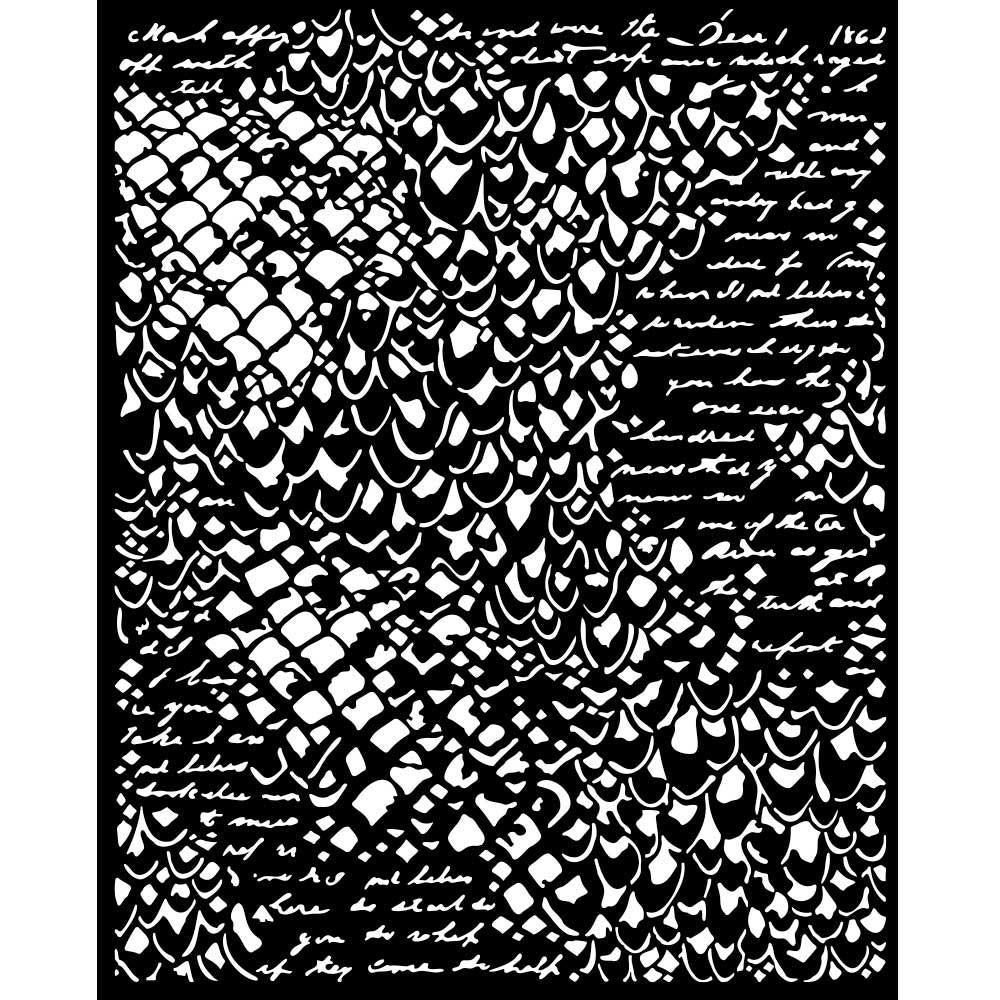 Stamperia Songs Of The Sea 7.87"X9.84" Stencil: Mermaid Scales (KSTD144)