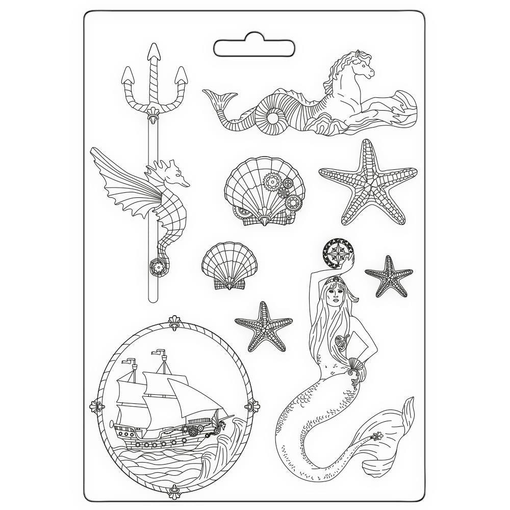 Stamperia Songs Of The Sea A4 Soft Maxi Mould: Mermaid (3PTA4566)