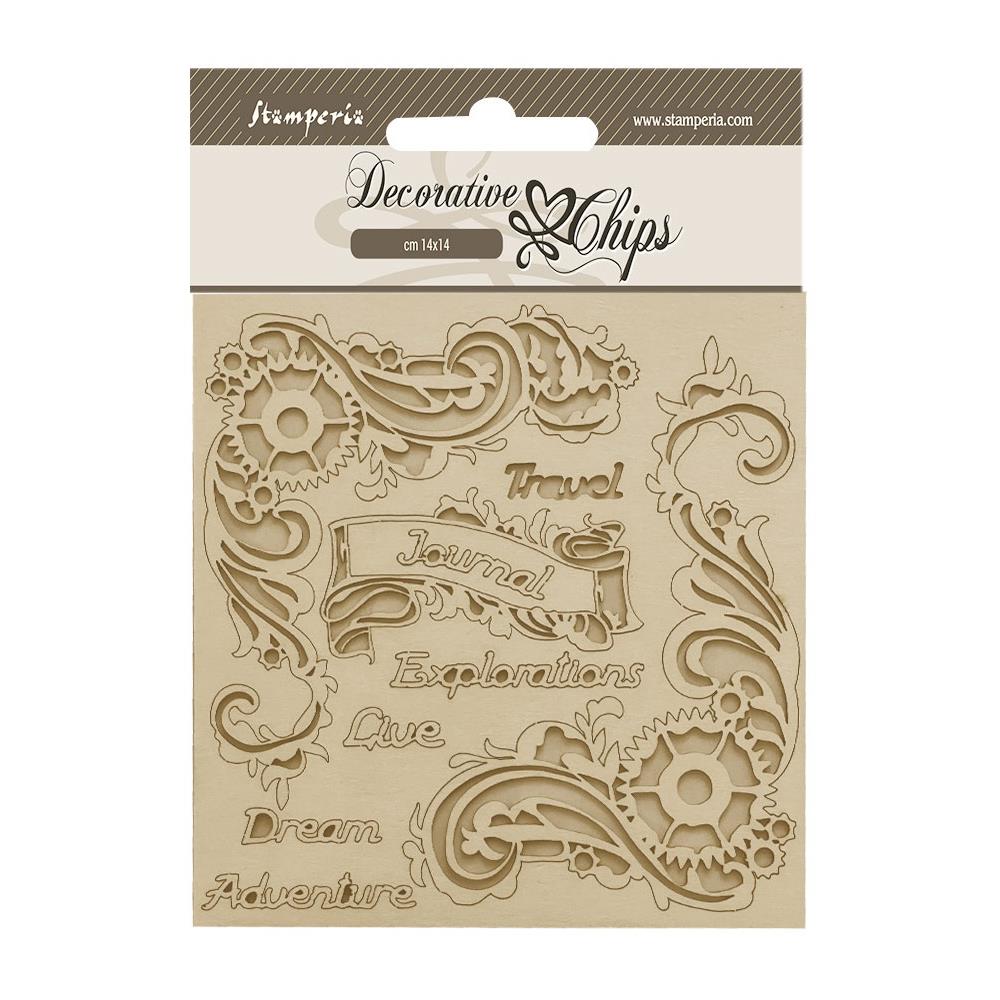 Stamperia Songs Of The Sea 5.5"X5.5" Decorative Chips: Journal (SCB185)
