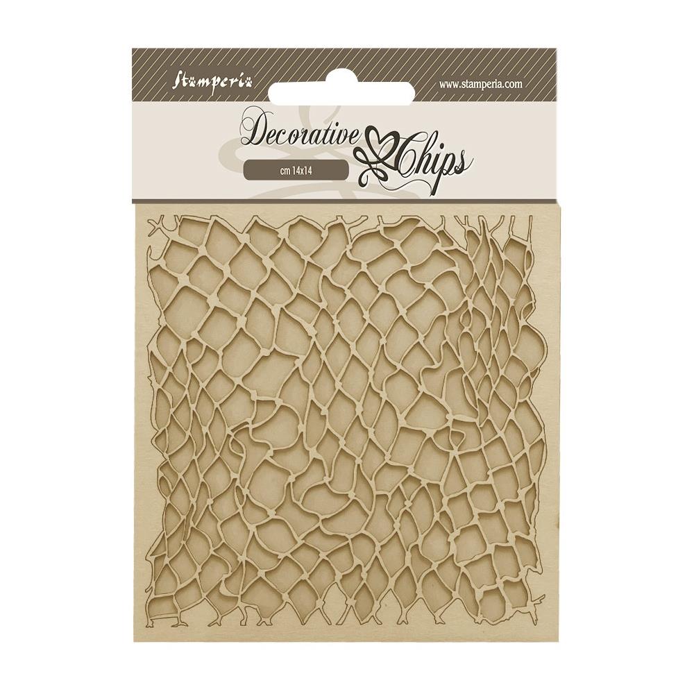 Stamperia Songs Of The Sea 5.5"X5.5" Decorative Chips: Sea Net (SCB187)