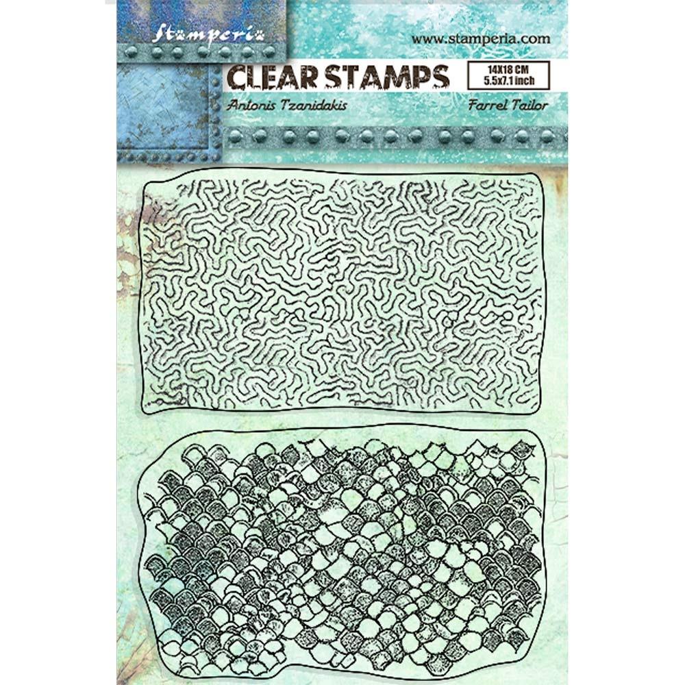 Stamperia Songs Of The Sea Clear Stamps: Double Texture (WTK183)