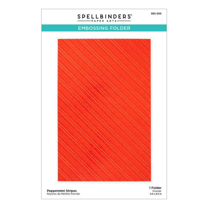 Spellbinders Embossing Folder: Peppermint Stipes (SES055)