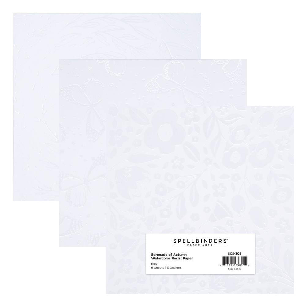 Spellbinders Serenade Of Autumn 6"X6" Paper Pad: Water Color Resist (SCS305)