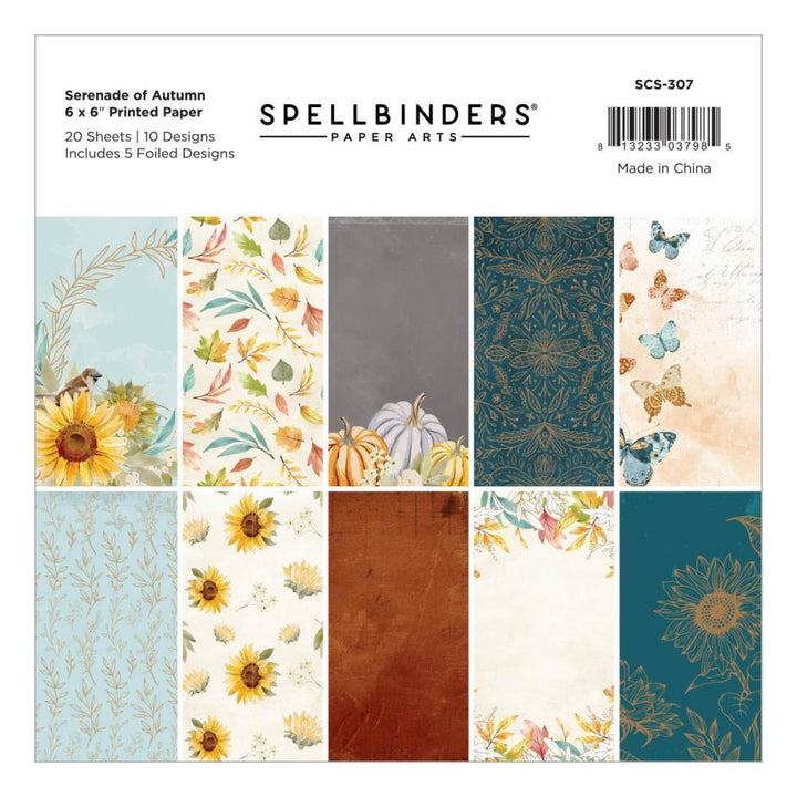Spellbinders Serenade Of Autumn 6"X6" Paper Pad (SCS307)