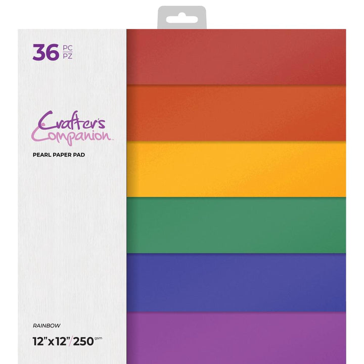Crafter's Companion 12"X12" Pearlescent Paper Pad: Rainbow (AD12RAIN)
