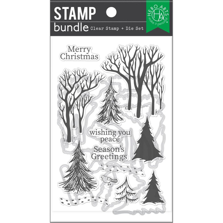 Hero Arts Clear Stamp & Die Combo: Winter Trees (HASB384)