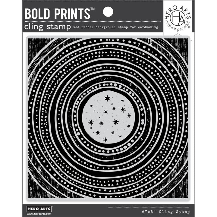 Hero Arts Bold Prints 6"X6" Cling Stamp: Starry Moon (HACG930)