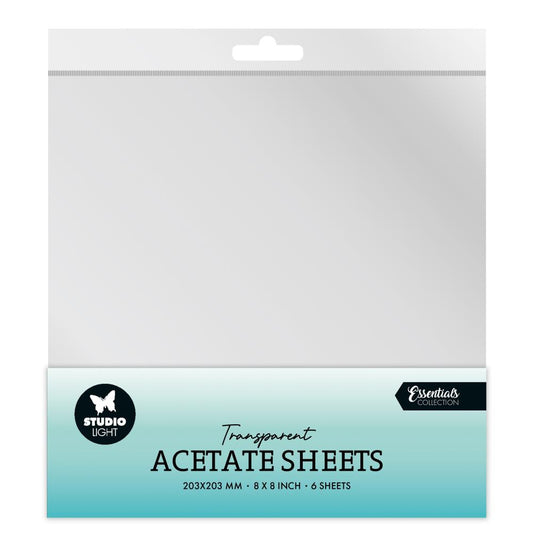 Studio Light 8"X8" Acetate Sheets: Nr. 05, Transparent, 6/Pkg (LCOACS05)