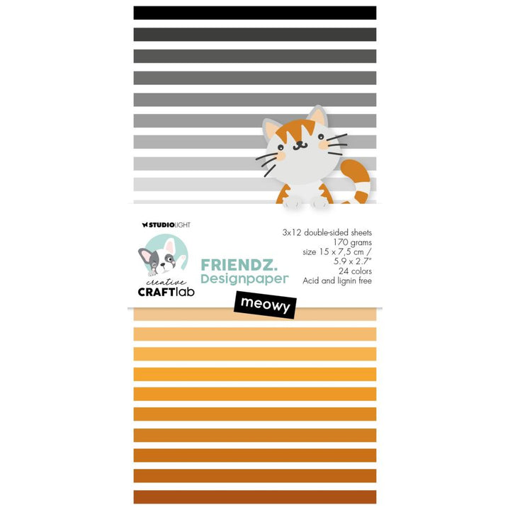 Studio Light Friendz Paper Pad: Nr. 120, Meowy, 36/Pkg (LFRPP120)