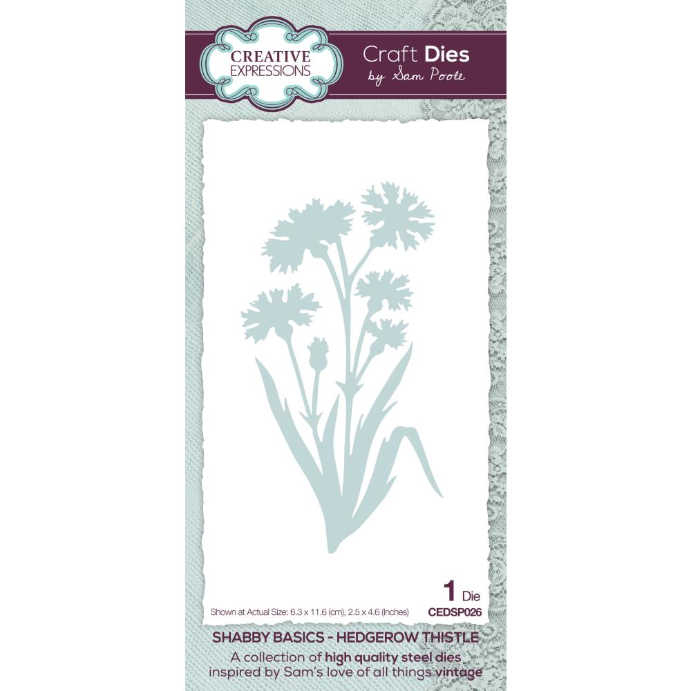 Creative Expressions Craft Dies: Shabby Basics - Hedgerow Thistle, By Sam Poole (CEDSP026)