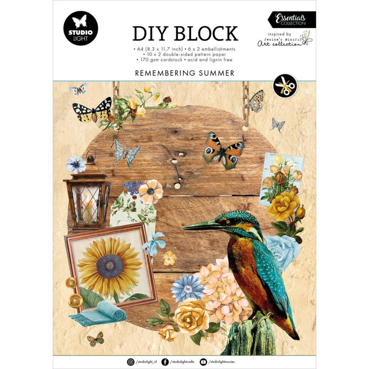 Studio Light Essentials DIY Block Paper: Nr. 61, Remembering Summer, 32/Pkg (LESDCB61)