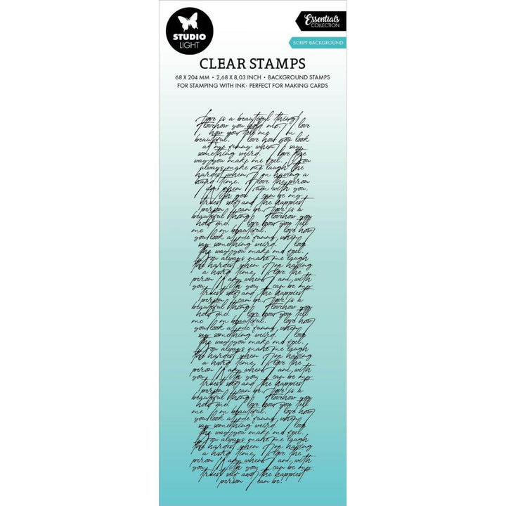 Studio Light Essentials Clear Stamp: Nr. 549, Script Background (STAMP549)
