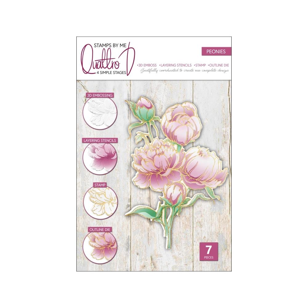 Stamps By Me Quattro D Set: Peonies (100622A)