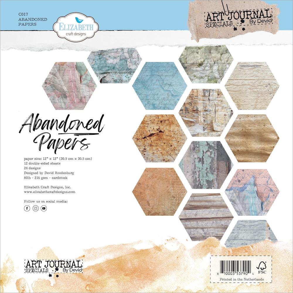 Elizabeth Craft 12"X12" Double-Sided Cardstock Pack: Abandoned Papers (ECC017)