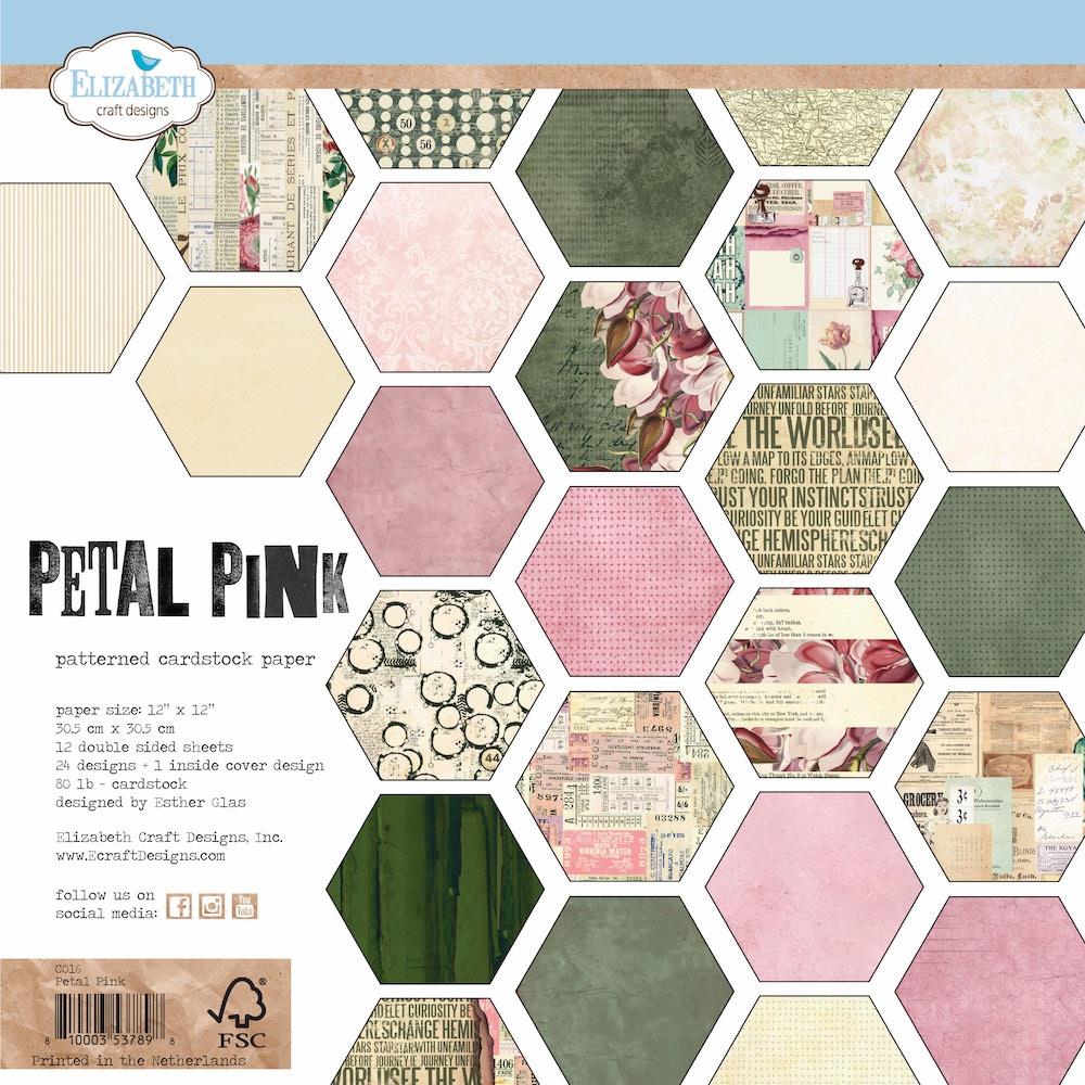 Elizabeth Craft 12"X12" Double-ided Cardstock Pack: Petal Pink (ECC016)