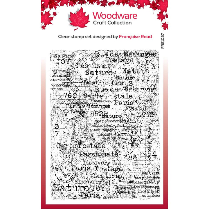 Woodware 4"X6" Clear Stamp Singles: Worn Notebook Page (FRS1027)