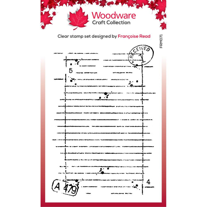 Woodware 3"X4" Clear Stamp Singles: Mini Notebook Page (FRM071)