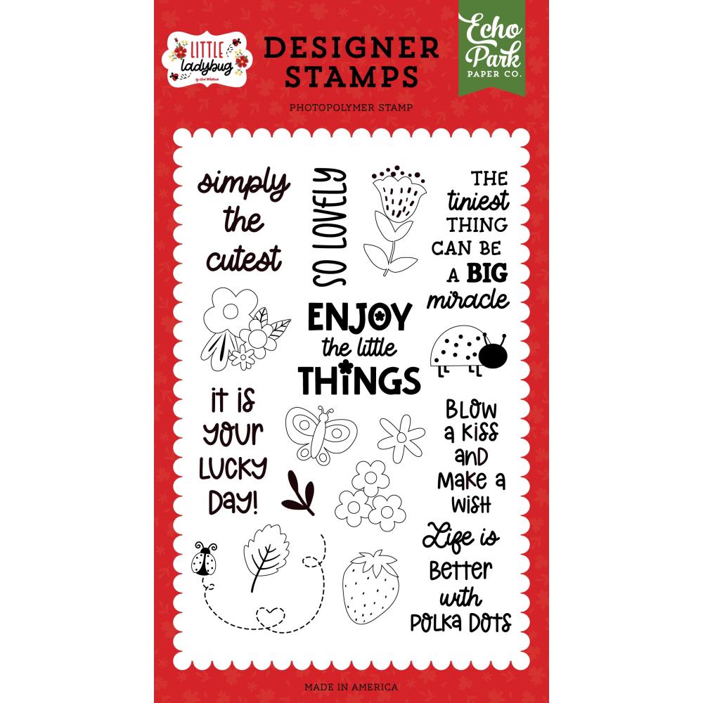 Echo Park Little Ladybug Stamps: Simply The Cutest (LB347043)