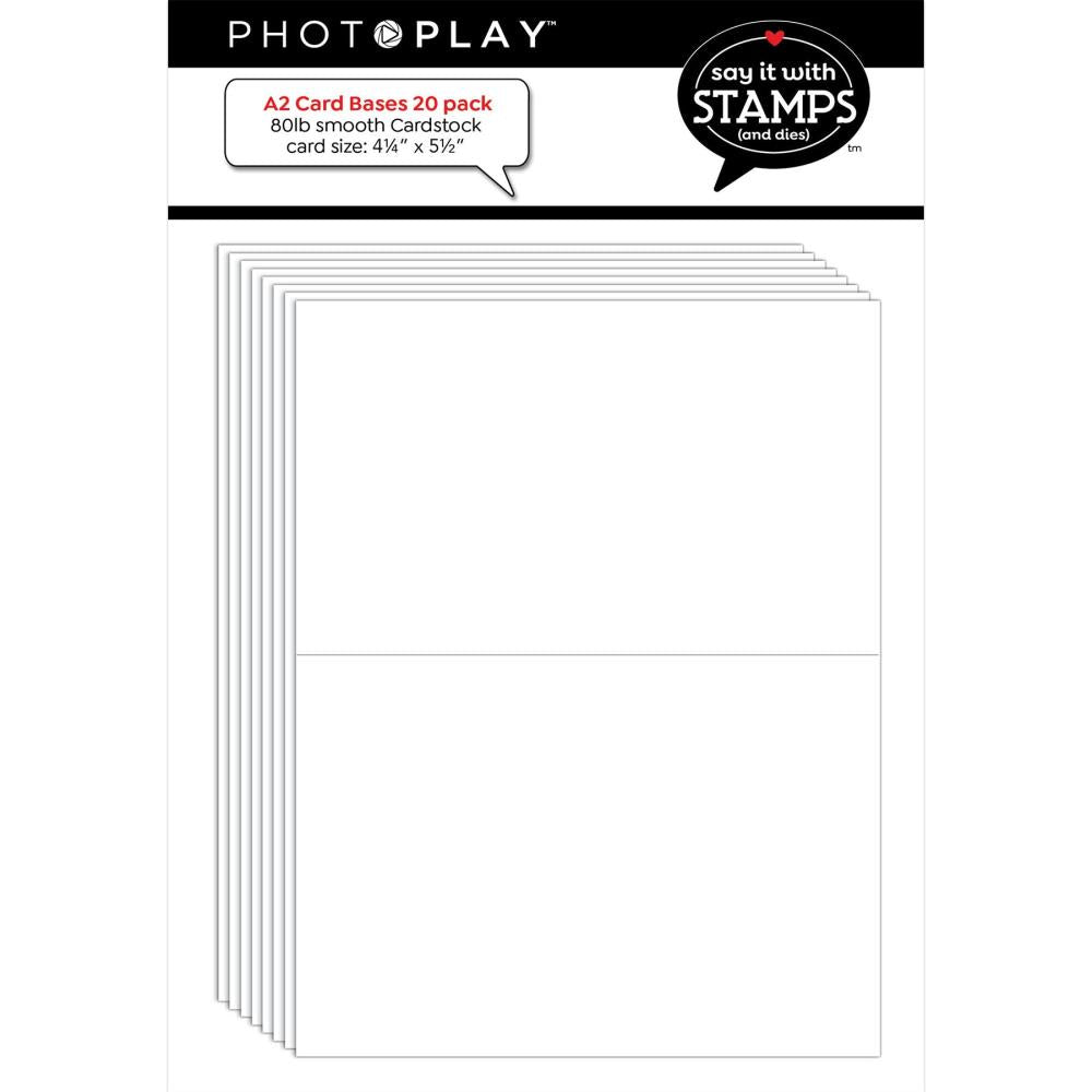 PhotoPlay Say It With Stamps A2 Card Bases, 20/Pkg (PSISA437)